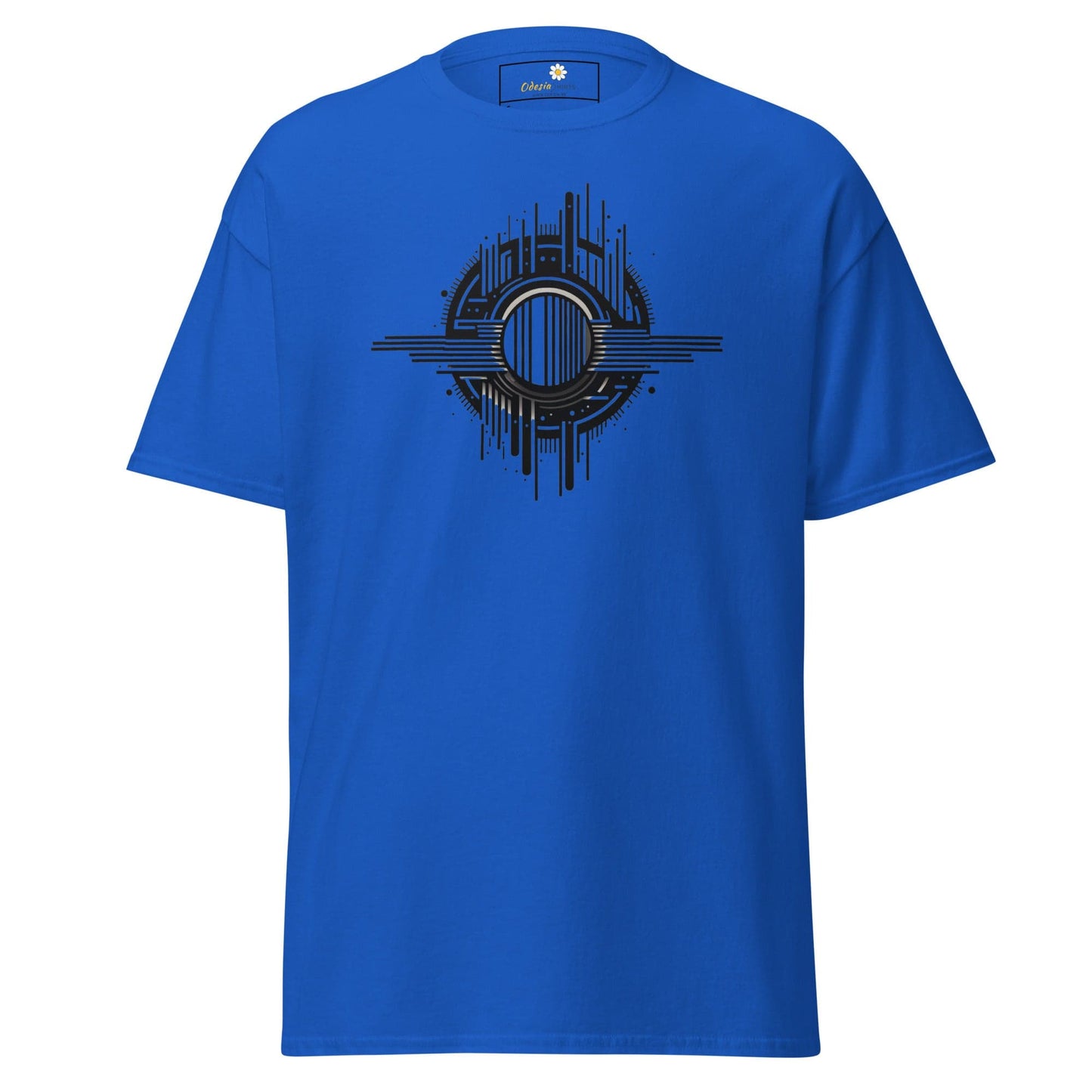 Unisex classic t-shirt - ABSTRACT SPHERE LINES - REGULAR - Royal / S