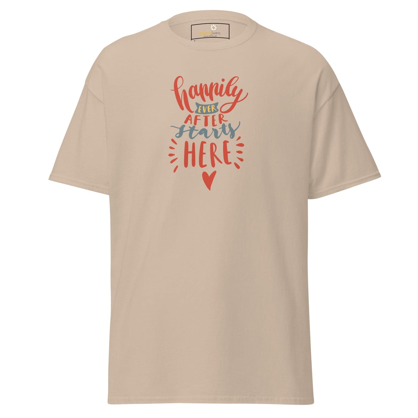 Unisex classic t-shirt - TEXT HAPPILY EVER AFTER - REGULAR - Sand / S