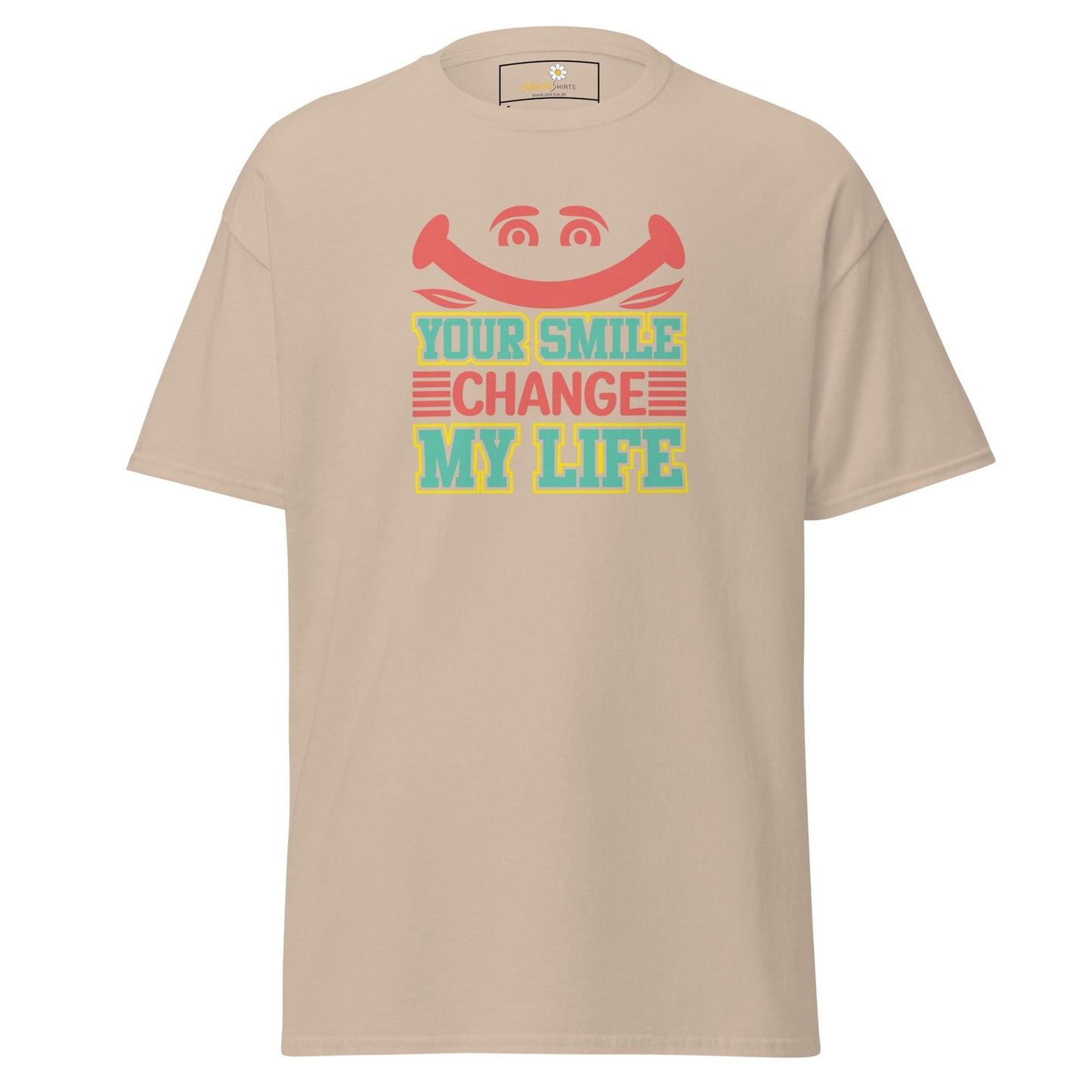 Unisex classic t-shirt - TEXT YOUR SMILE CHANGE - REGULAR - Sand / S