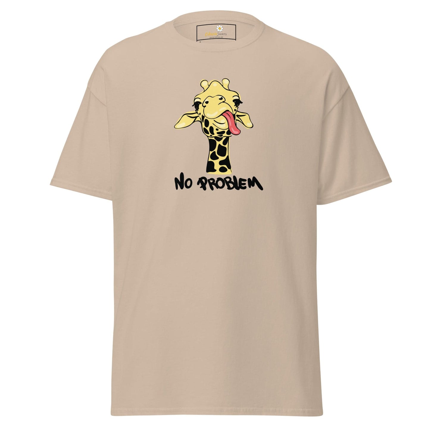 Unisex classic t-shirt - FUN GIRAF NO PROBLEM - REGULAR - Sand / S