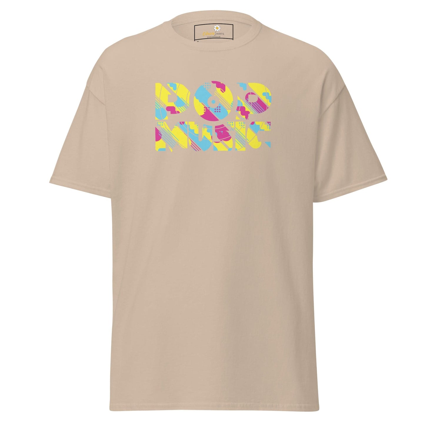 Unisex classic t-shirt - MUSIC POP VINTAGE - REGULAR - Sand / S