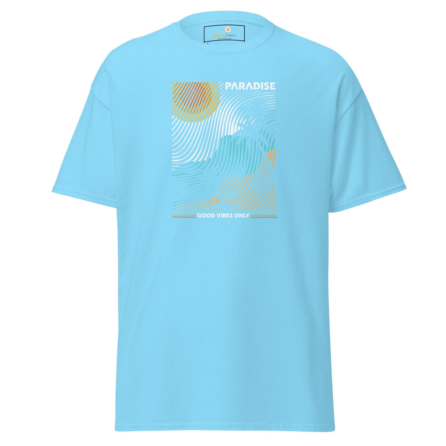 Unisex classic t-shirt - SUMMER PARADISE COLORFULL - REGULAR - Sky / S