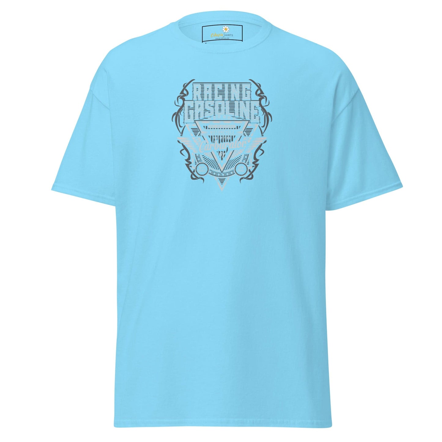Unisex classic t-shirt - SPORT RACING CARS GASOLINE - REGULAR - Sky / S