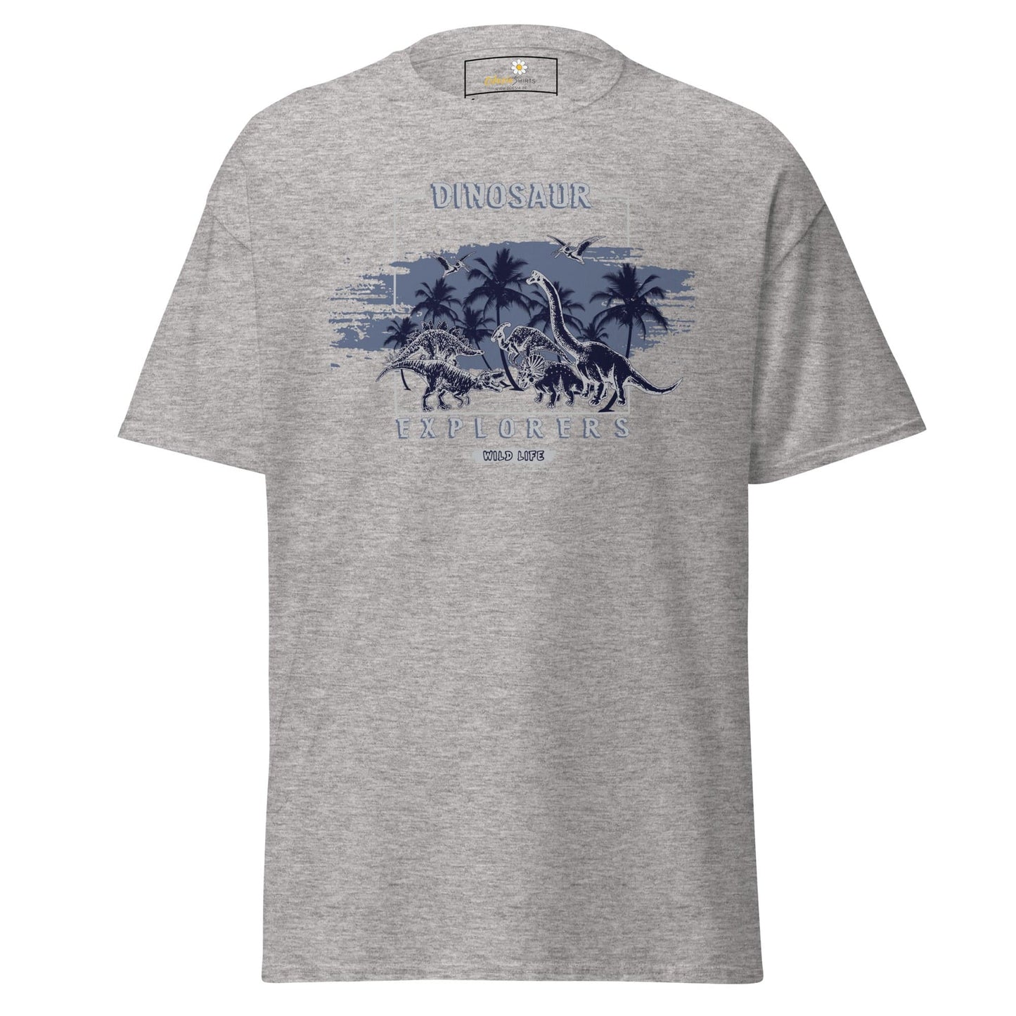 Unisex classic t-shirt - WILD LIFE DINOSAURUS - REGULAR - Sport Grey / S