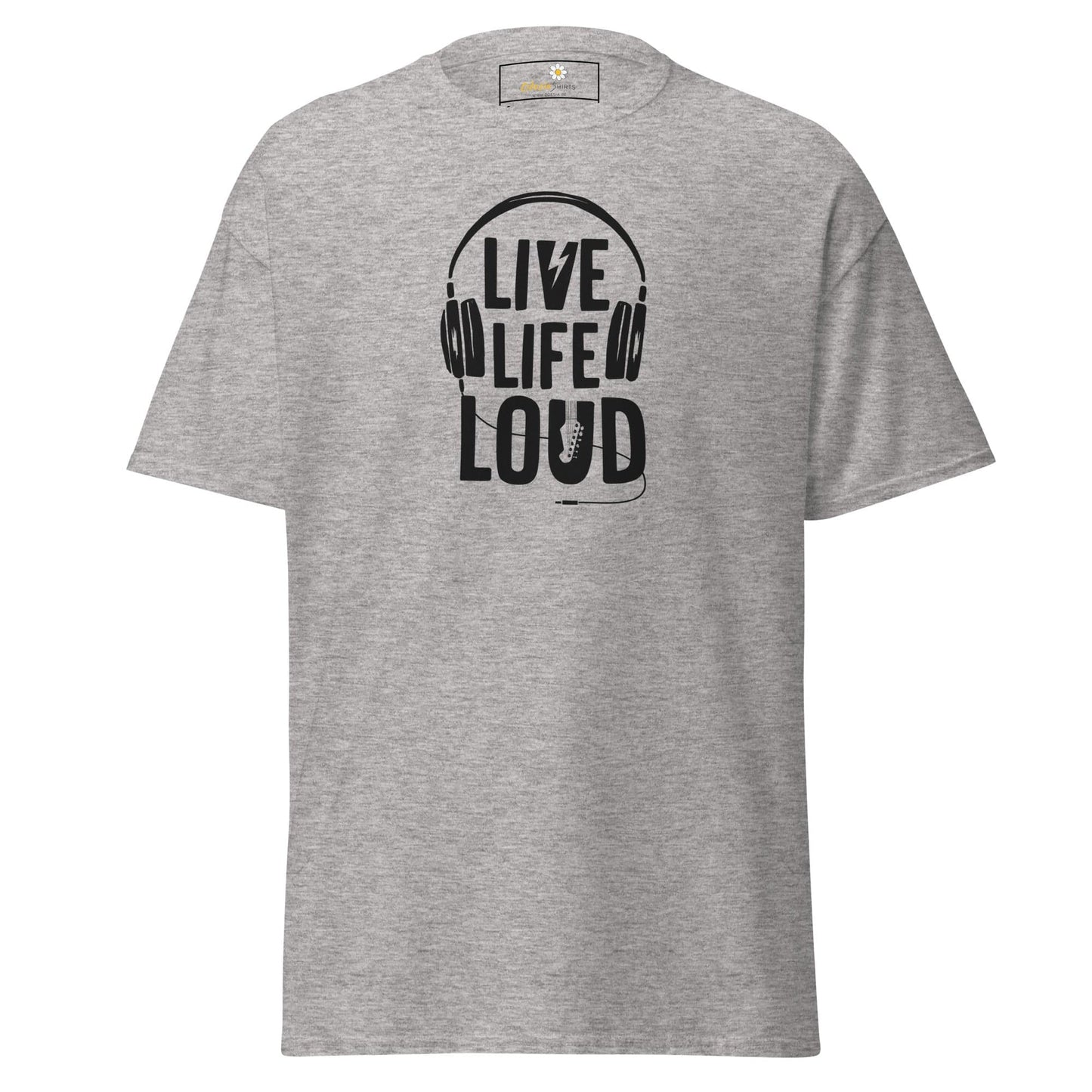 Unisex classic t-shirt - MUSIC LIVE LIFE LOUD - REGULAR - Sport Grey / S