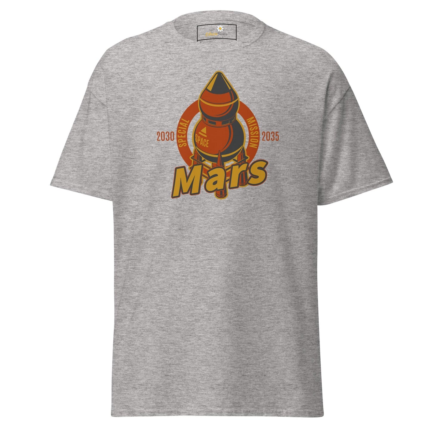Unisex classic t-shirt - SPACE MARS TRAVEL - REGULAR - Sport Grey / S