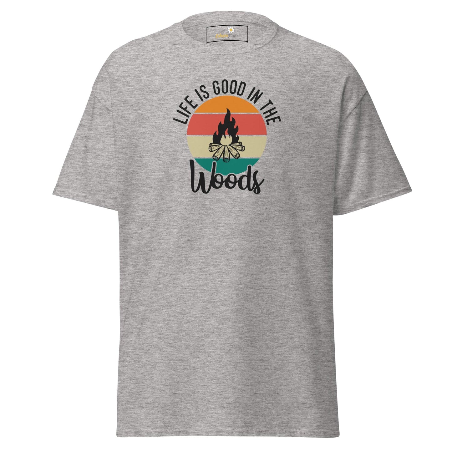 Unisex classic t-shirt - ADVENTURE LIFE GOOD IN WOODS - REGULAR - Sport Grey / S