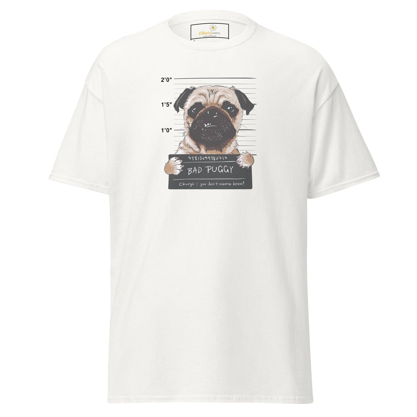 Unisex classic t-shirt - ANIMALS BAD PUPPY - REGULAR - White / S
