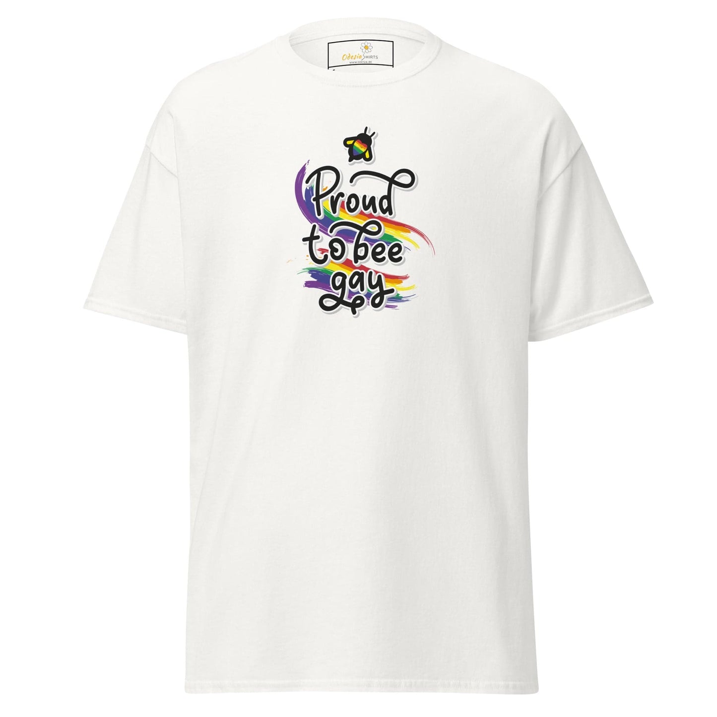 Unisex classic t-shirt - LGBTQ PROUD BEE GAY - REGULAR - White / S