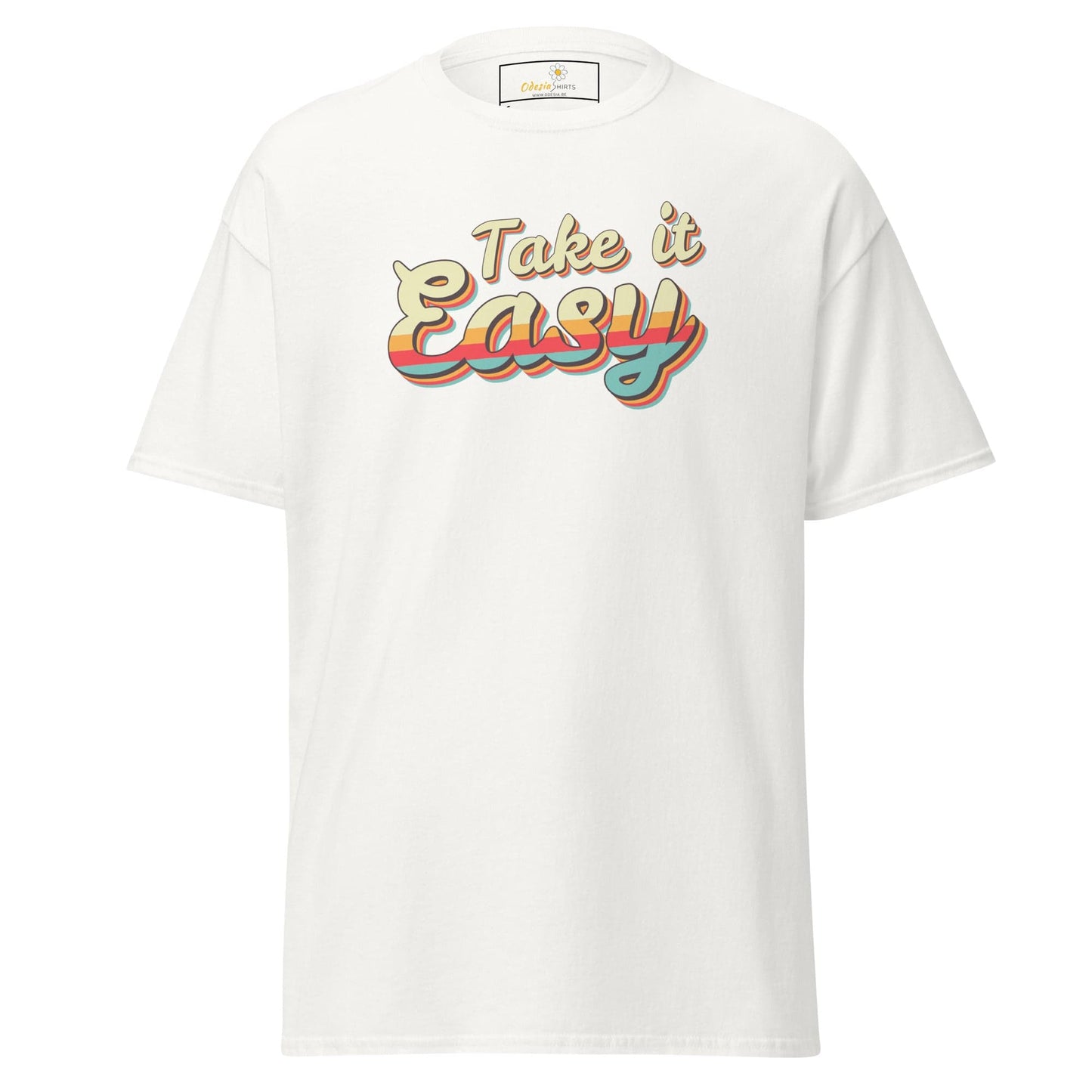 Unisex classic t-shirt - TEXT TAKE IT EASY - REGULAR - White / S