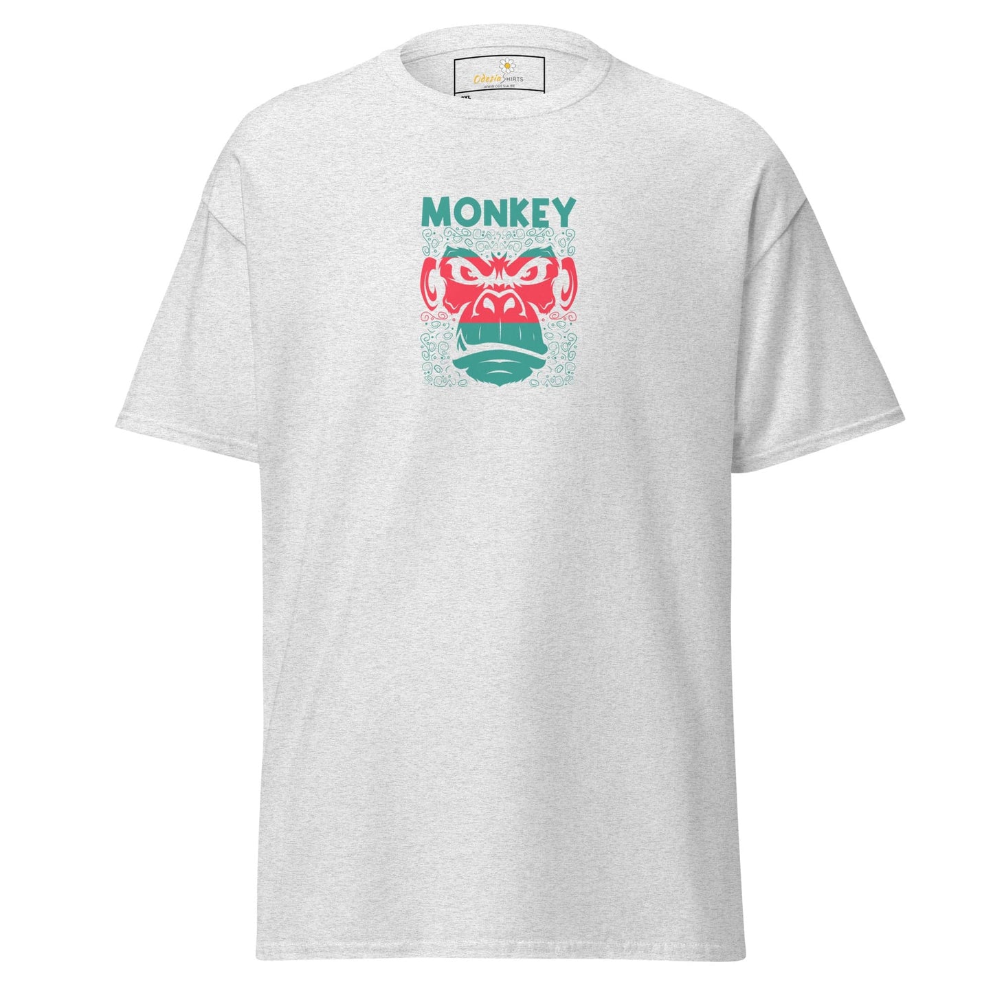 White T-shirt with a monkey graphic from the T-SHIRT DESIGN TEE collection for men and women