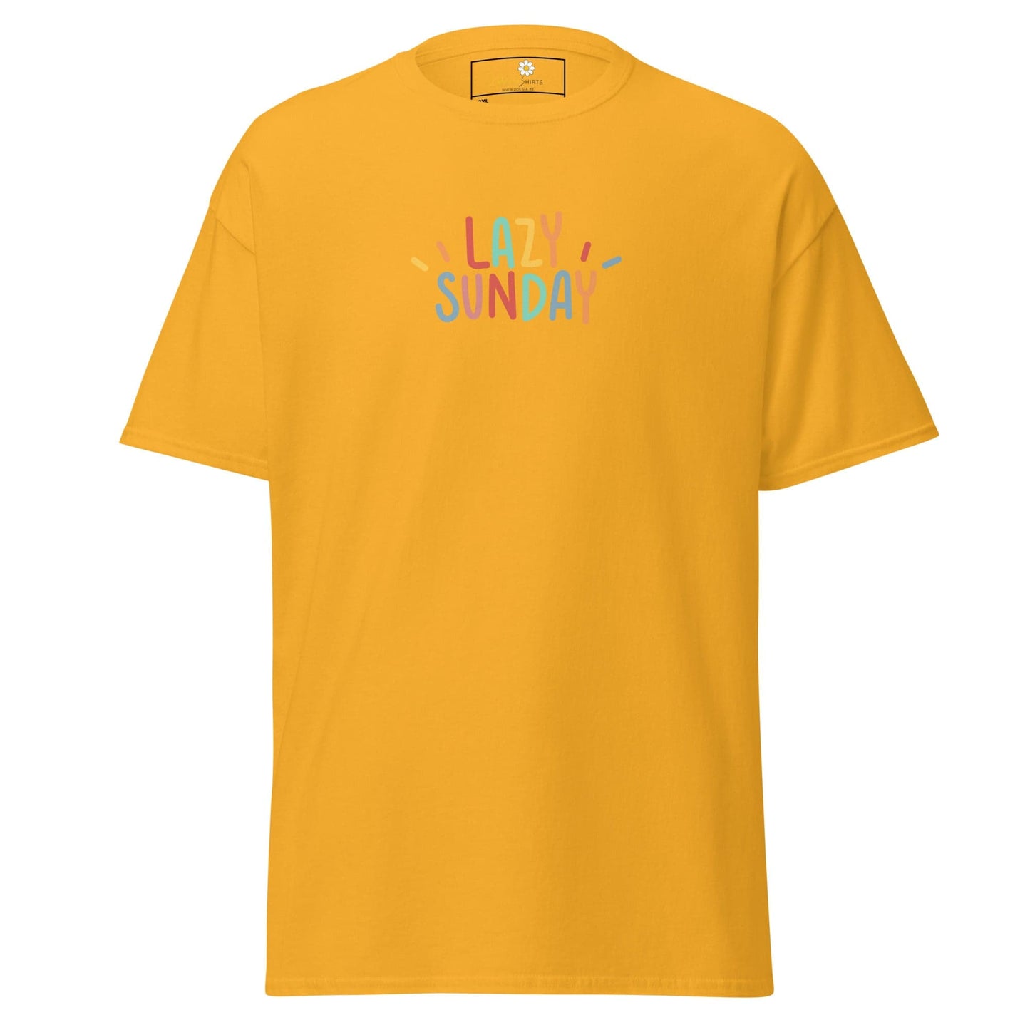Yellow t-shirt.