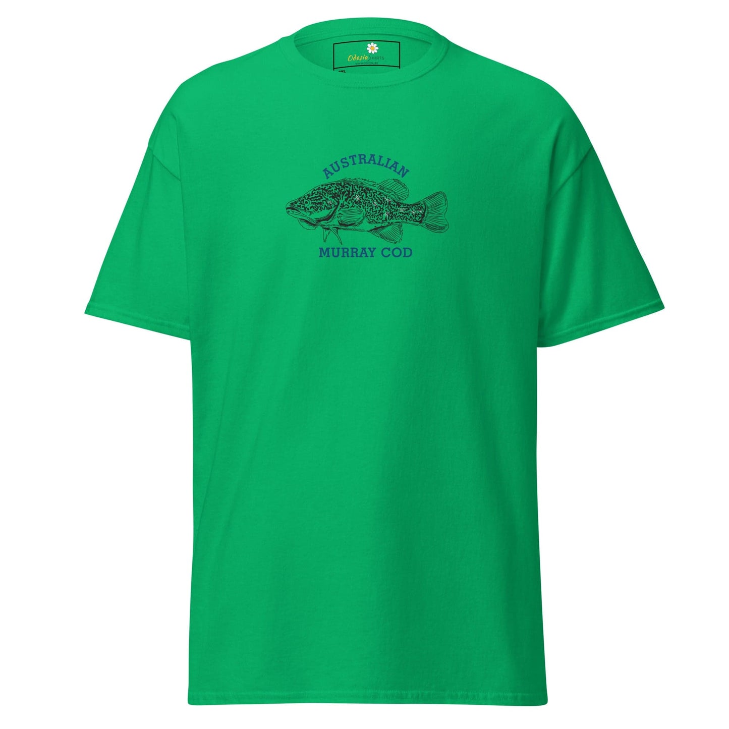 Green T-shirt with fish graphic from T-SHIRT DESIGN TEE for Men and Women, 2XL to 5XL