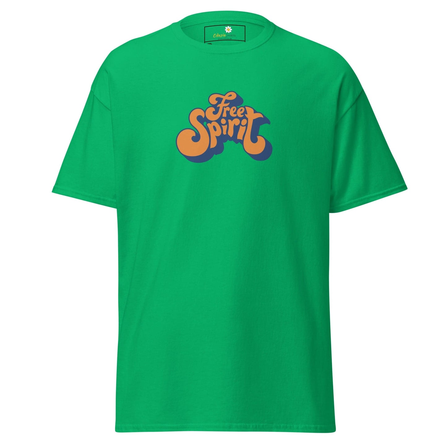 Green T-shirt with Free Spirit graphic for Men and Women in 2XL to 5XL sizes