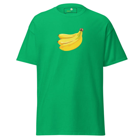 Green T-shirt with banana graphic, suitable for Men and Women, available in 2XL to 5XL
