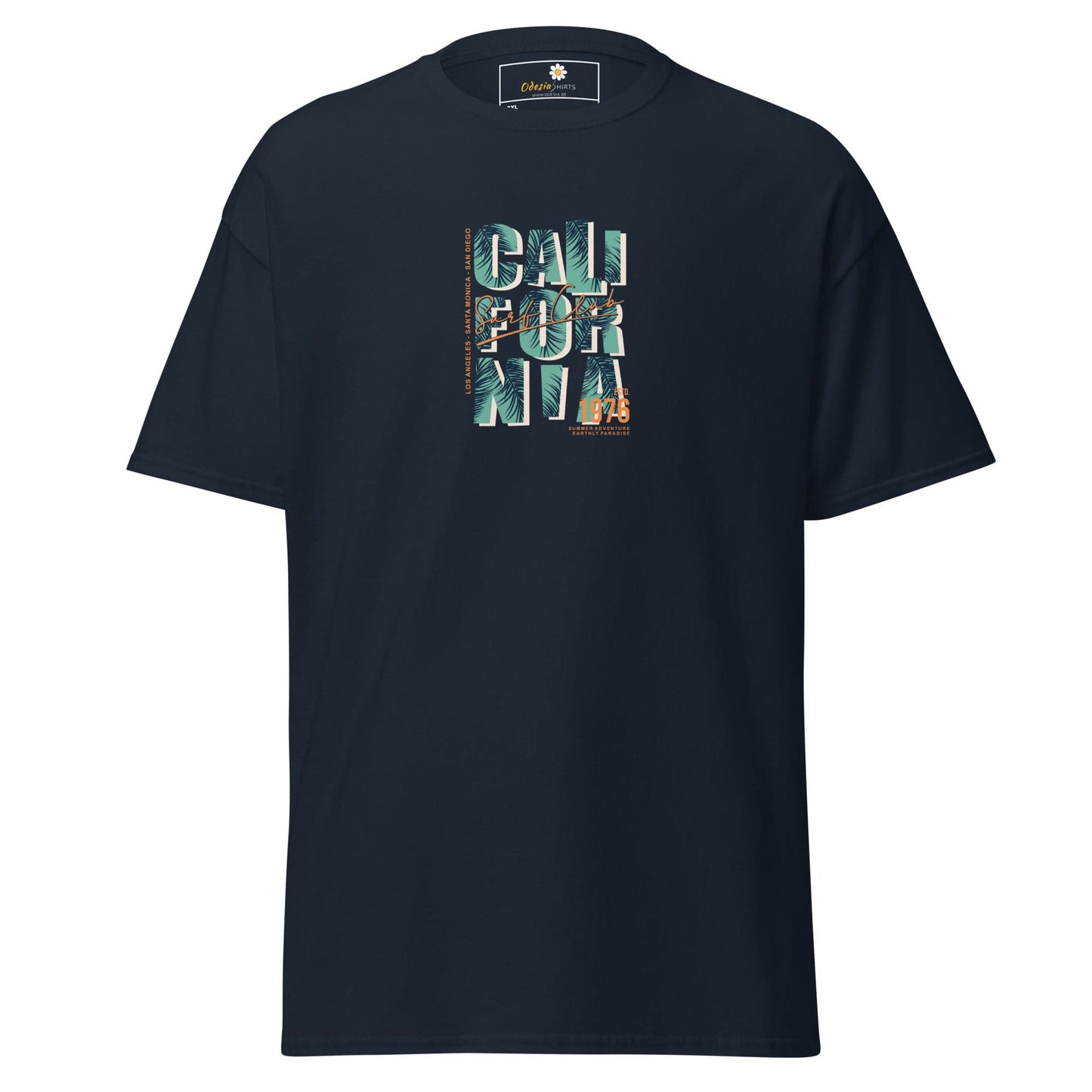 Navy blue t-shirt with California graphic.