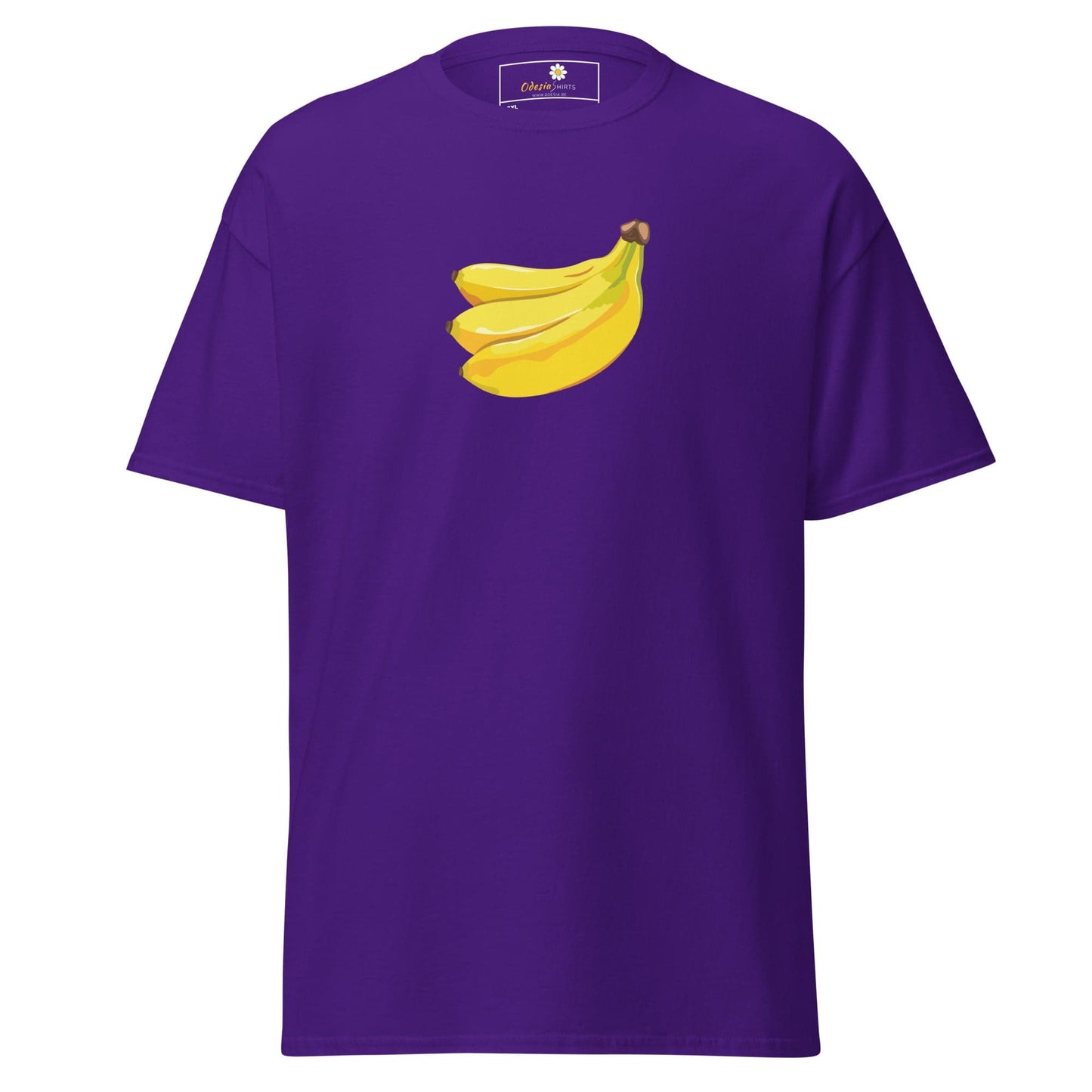 Purple T-Shirt featuring banana graphic for Men and Women in size 2XL to 5XL