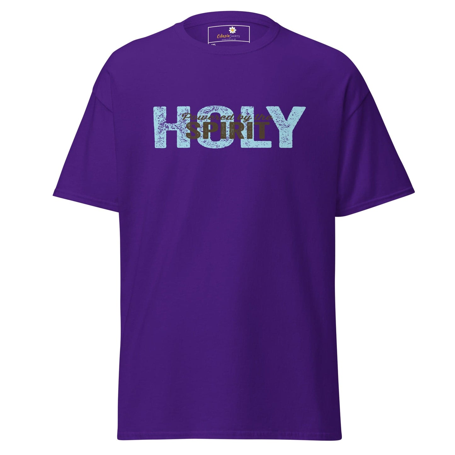 Purple T-shirt with Holy Spirit text in Men/Women T-shirt Design Tee 2XL-5XL