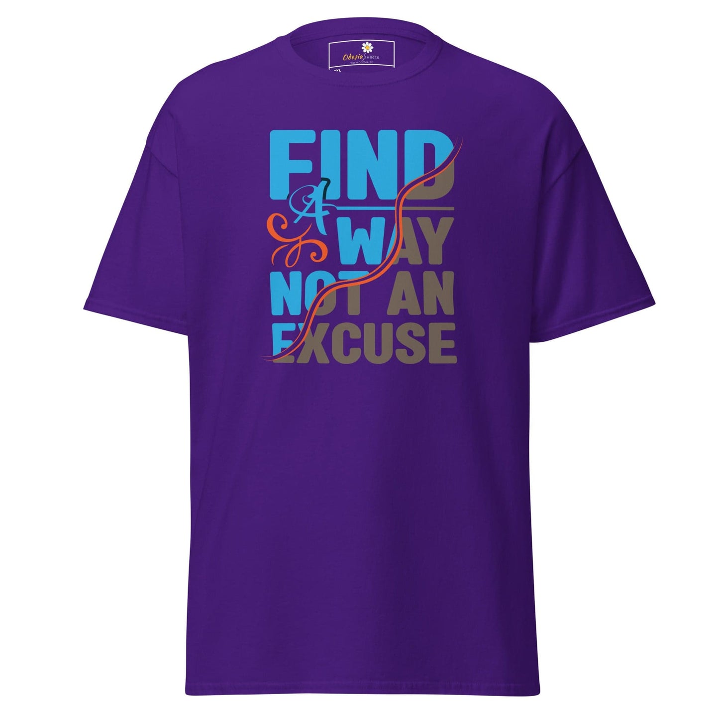 Purple T-shirt with motivational text from T-SHIRT DESIGN TEE for Men and Women in 2XL to 5XL