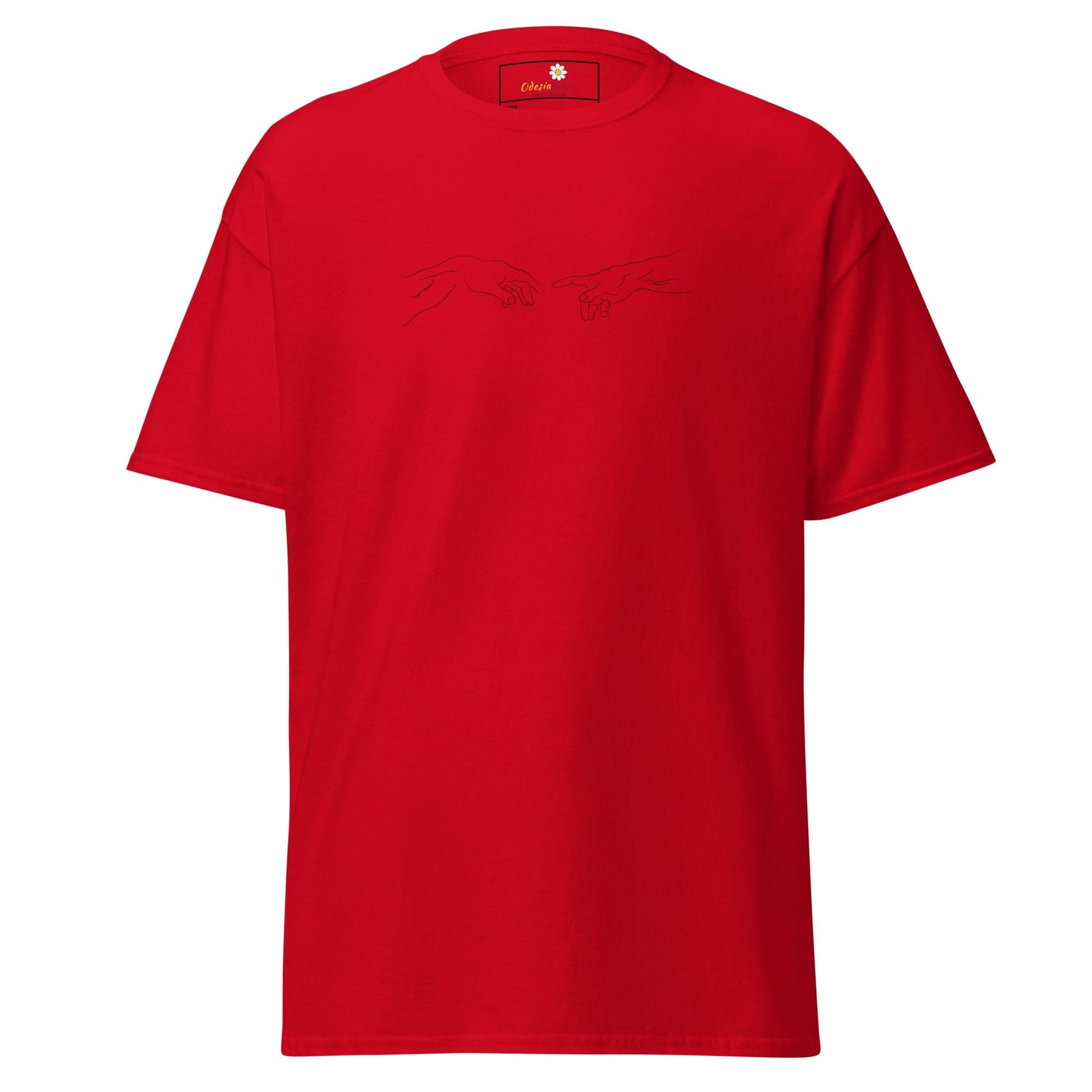 Red short-sleeved T-shirt from T-SHIRT DESIGN TEE for Men and Women in 2XL to 5XL
