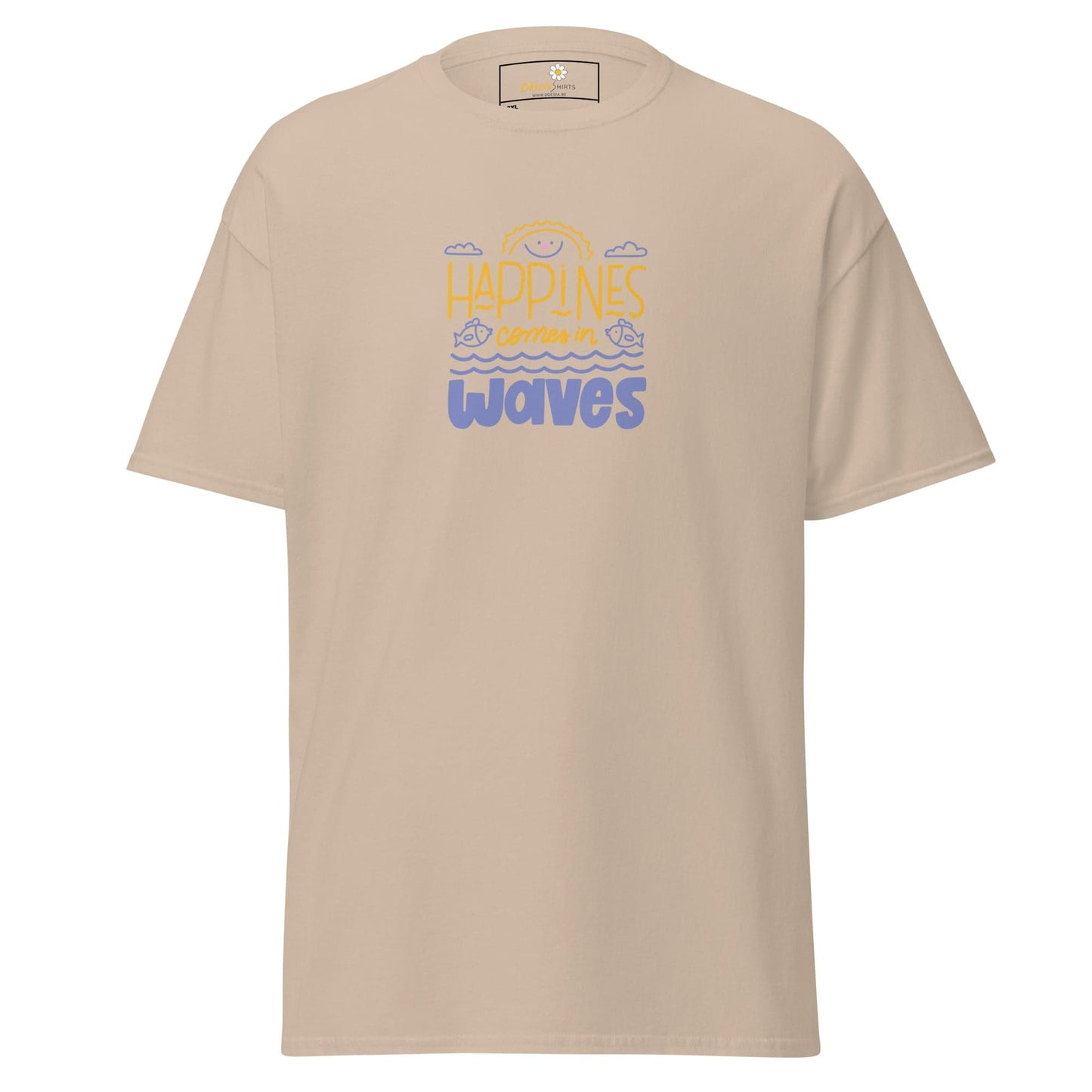 Beige T-shirt with graphic design for Men and Women in 2XL to 5XL sizes